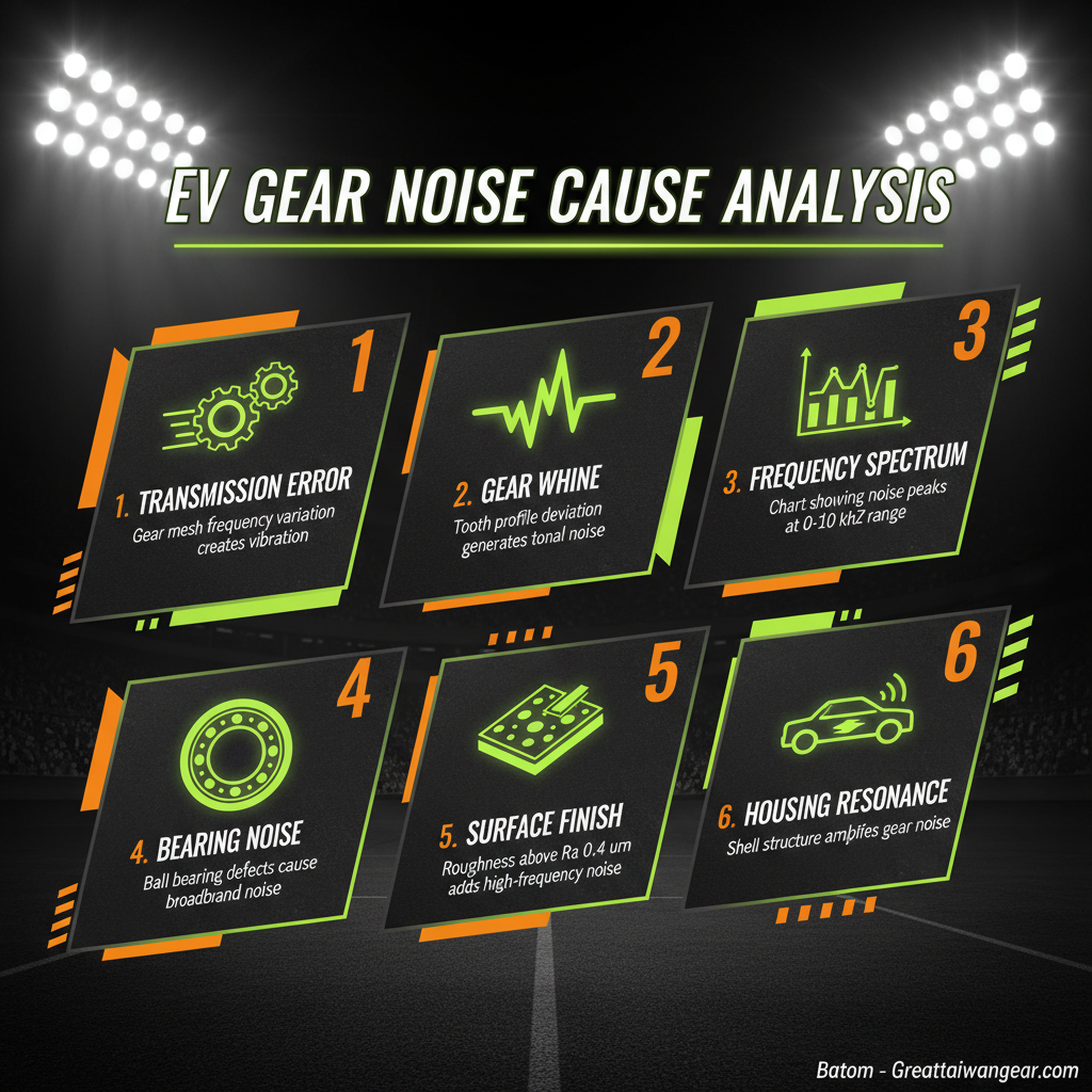 Four root causes of EV gear noise