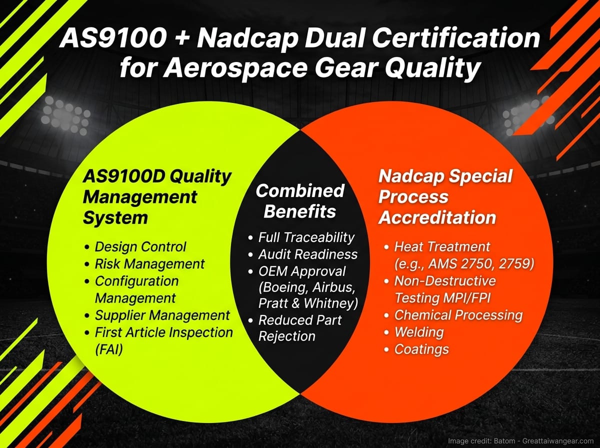 AS9100 and Nadcap certification scope comparison