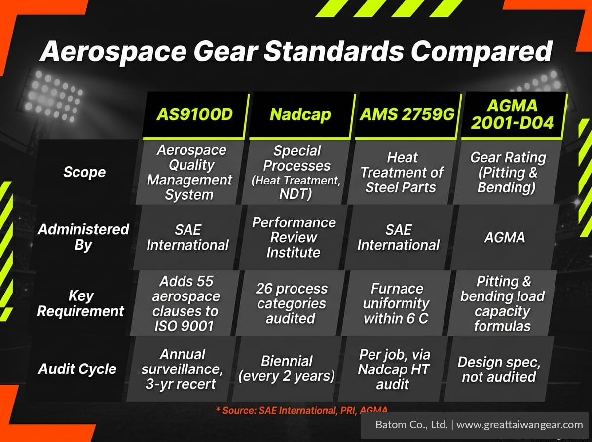 Aerospace gear supplier qualification timeline — 6 stages from RFQ to production release