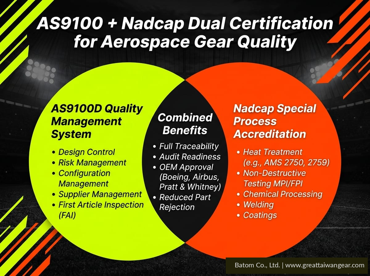 AS9100 and Nadcap certification scope comparison