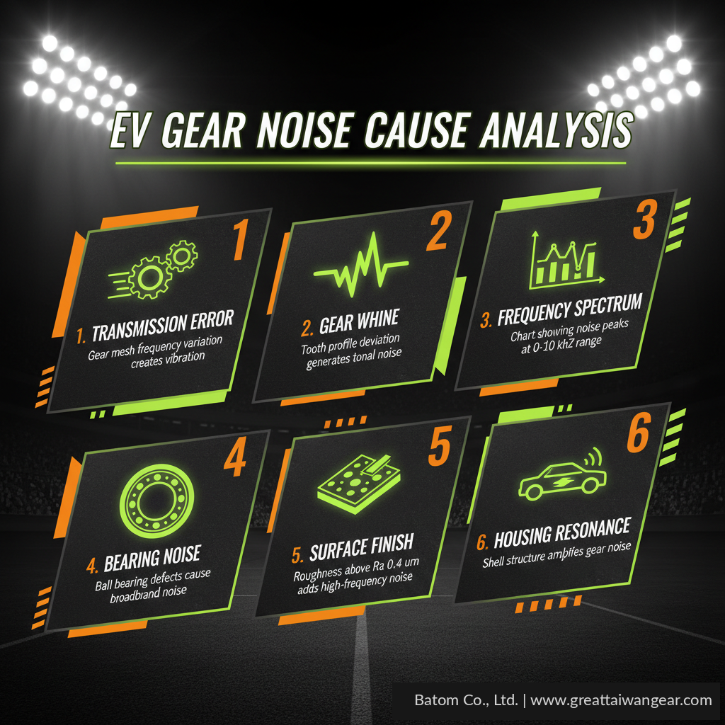 Four root causes of EV gear noise