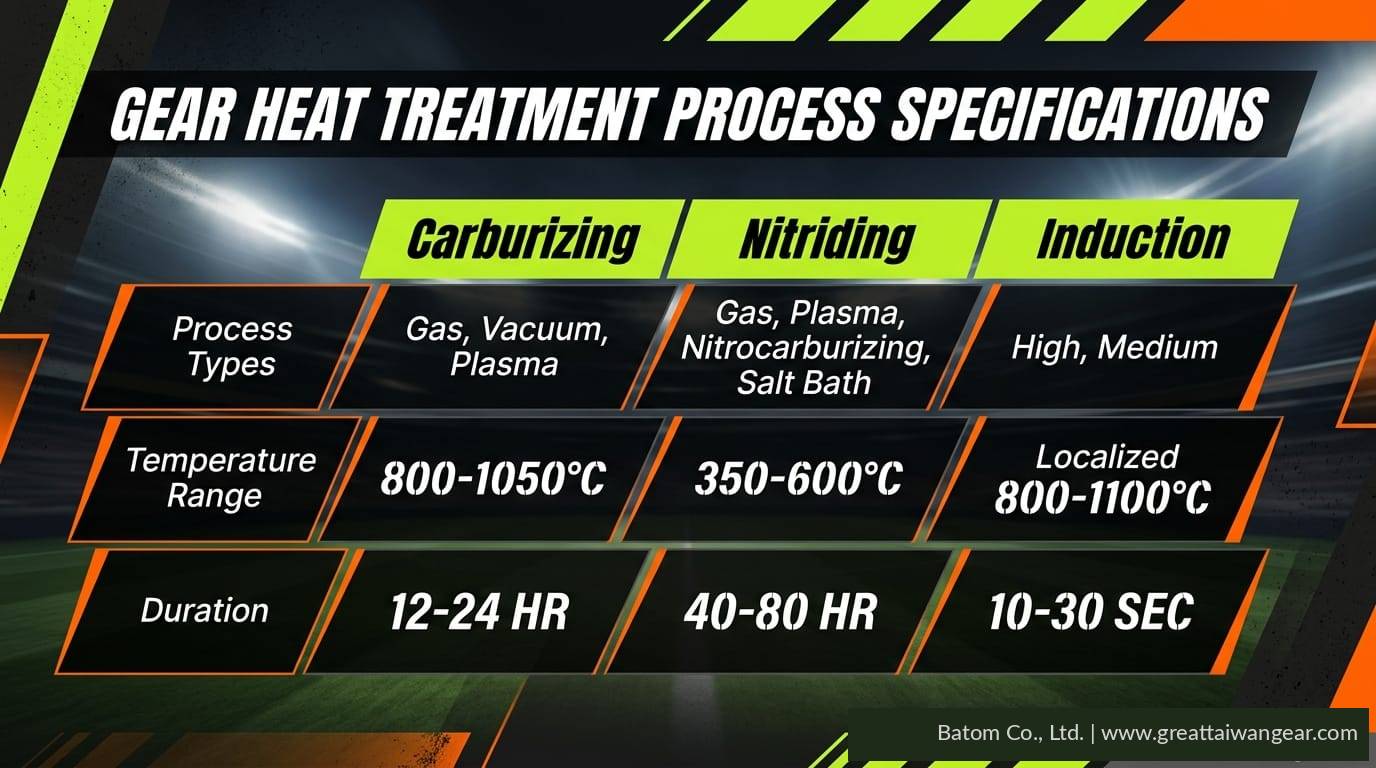 Gear heat treatment selection decision flowchart