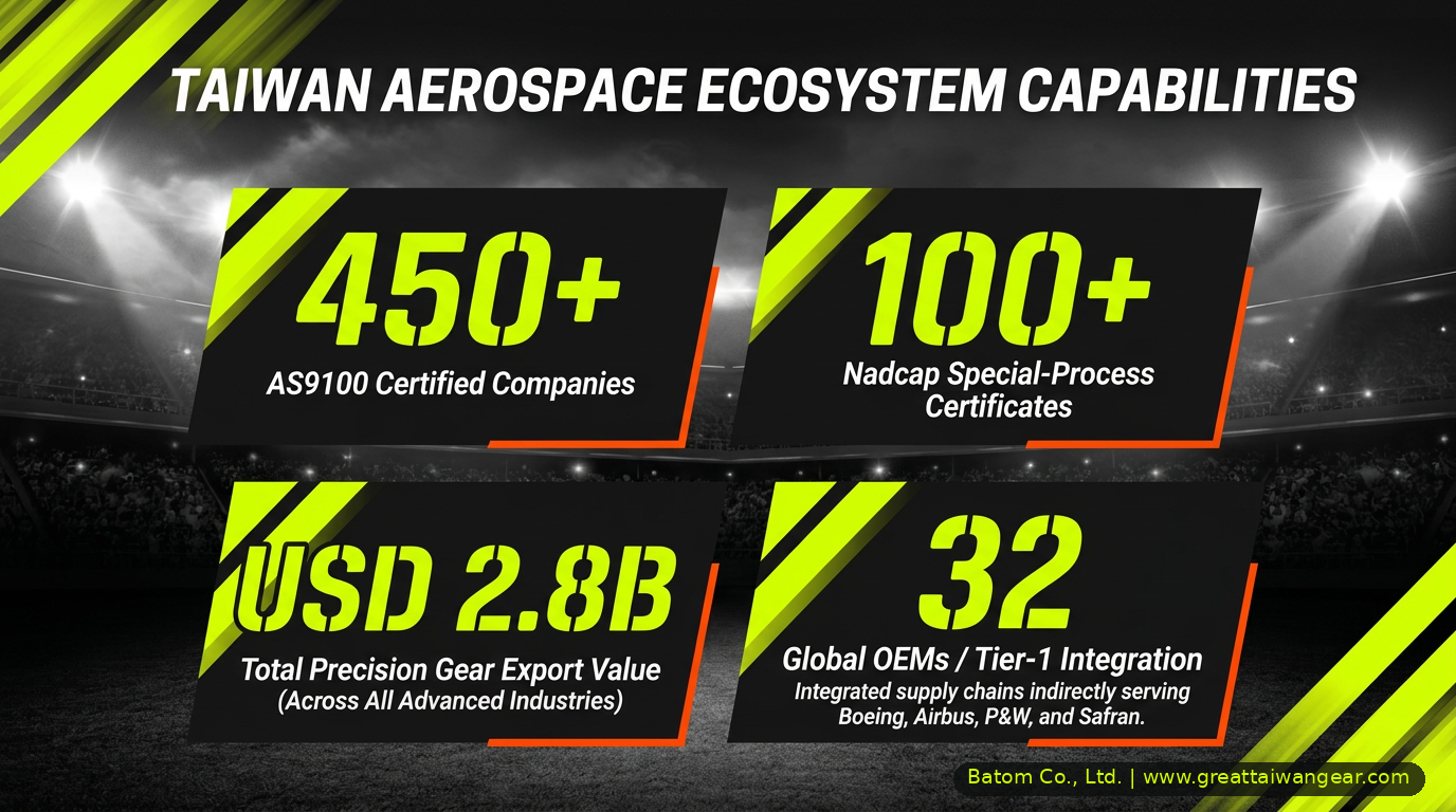 Taiwan aerospace gear manufacturing capabilities